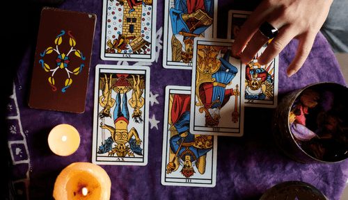 Tarot cards on the table